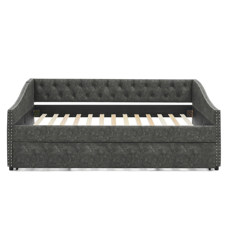 Upholstered Daybed With USB Charging & Pull Out Bed by Unique Piece Furniture