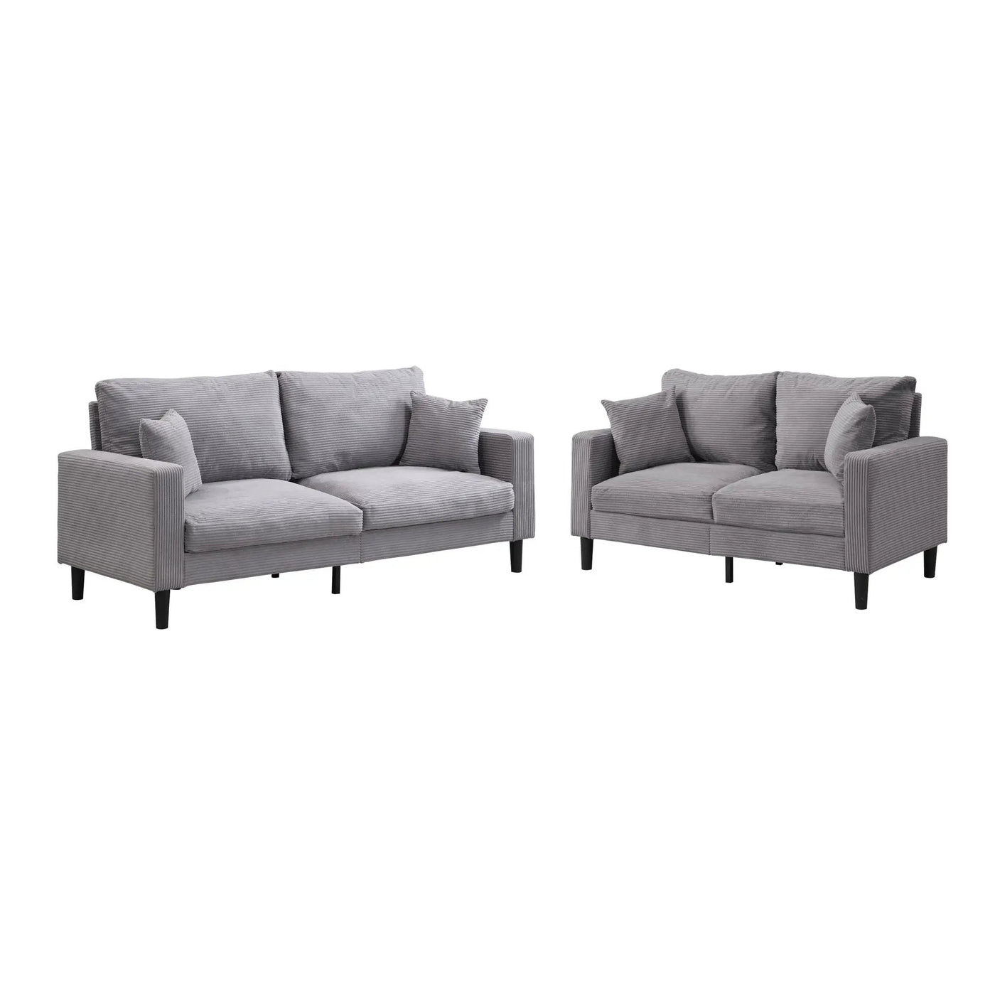 Modern Upholstered 2 Piece Sofa Set With 3 Seater And 2 Seater by Unique Piece Furniture