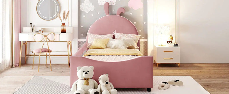 Upholstered Daybed With Rabbit Ear Shaped Headboard by HouseOfZazla