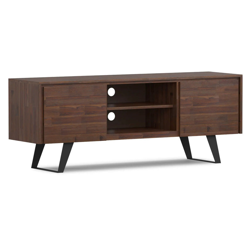 Lowry - TV Media Stand - Distressed Charcoal Brown by Unique Piece Furniture