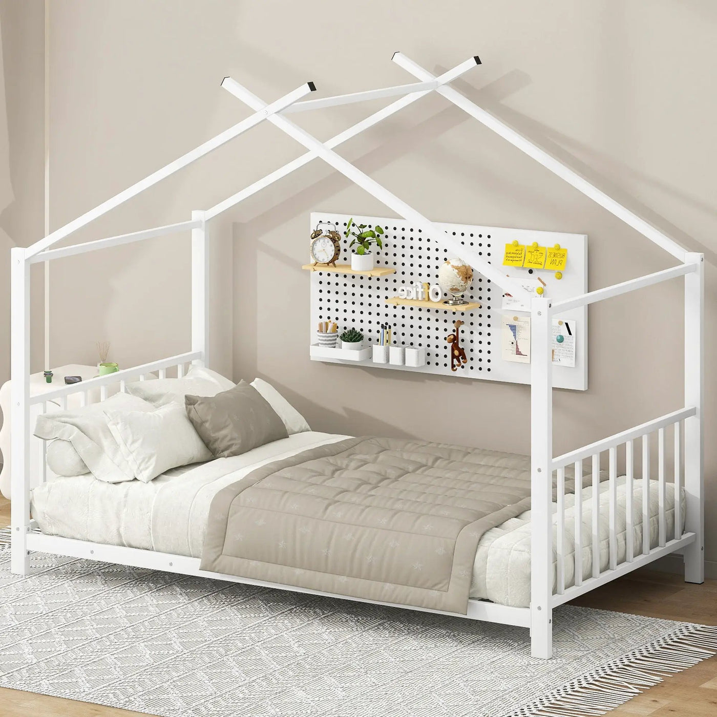 Metal House Platform Bed With Modern Design And Durable Frame by Unique Piece Furniture