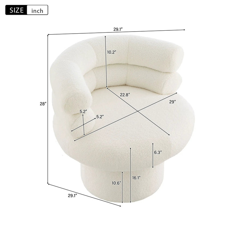 Round Swivel Accent Chair For Living Room by HouseOfZazla
