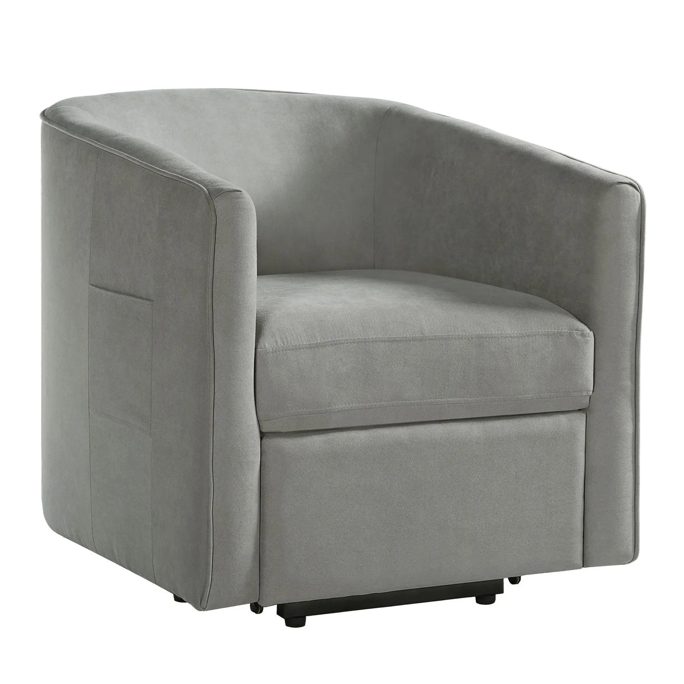 Power Lift Recliner Barrel Shape Reclining Chair With Footrest And Side Pocket by Unique Piece Furniture