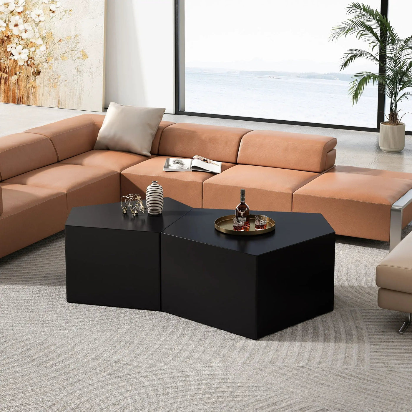 Irregular Pentagon Nesting Coffee Table Set by HouseOfZazla