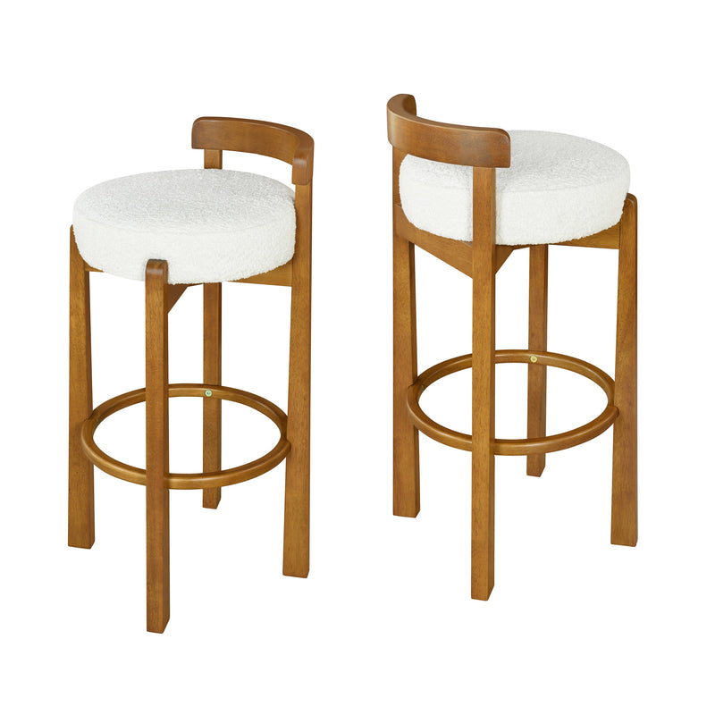 Elise Indoor Wooden Low Back Barstool by HouseOfZazla