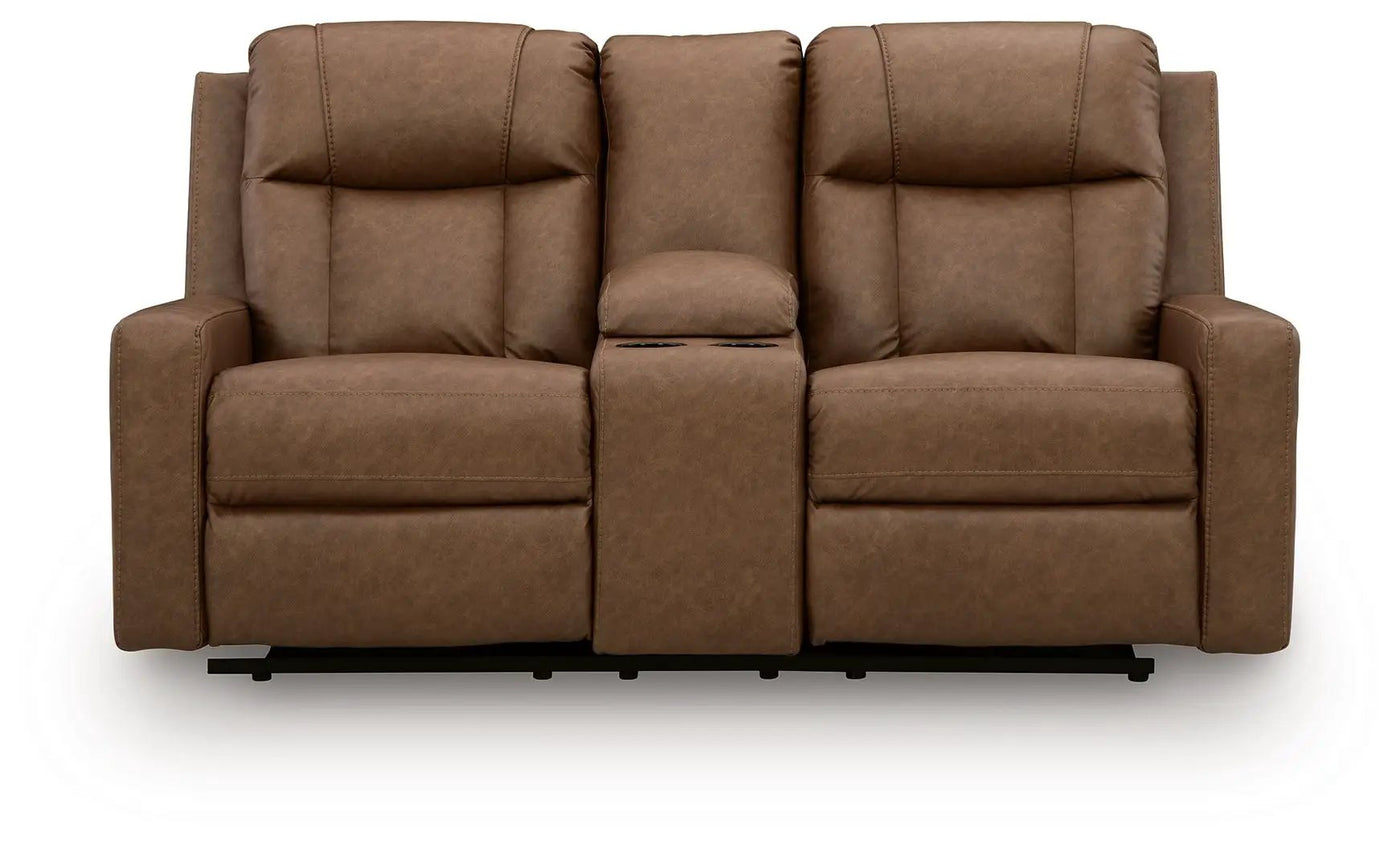 Mackmenville - Double Reclining Loveseat With Console by Unique Piece Furniture