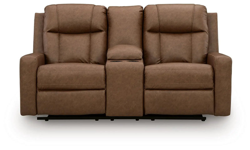 Mackmenville - Double Reclining Loveseat With Console by Unique Piece Furniture