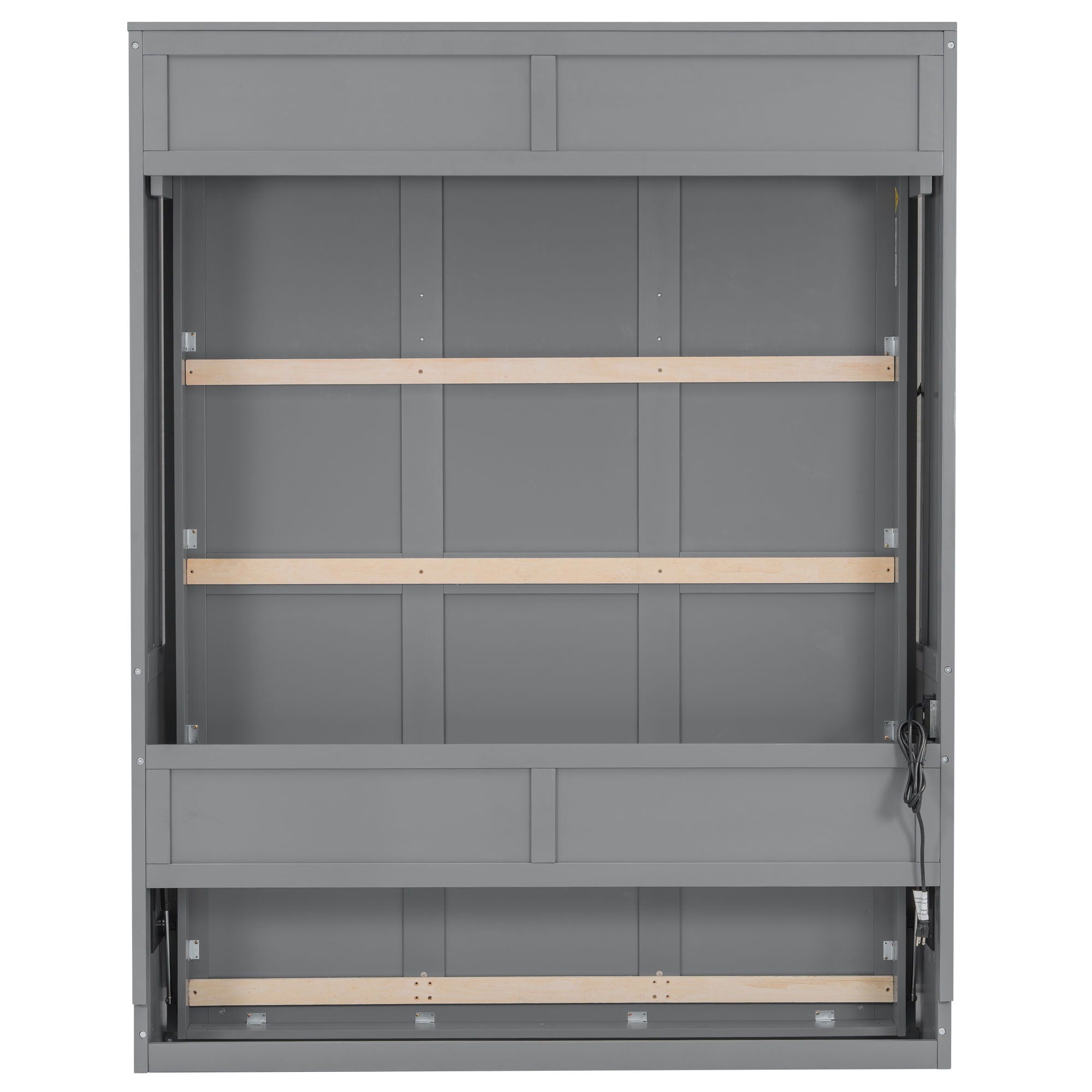 Murphy Bed With Desk, LED Lights & USB Charging Station