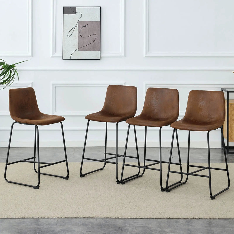 Retro Bar Chairs, Comfortable Stools (Set of 2) by Unique Piece Furniture