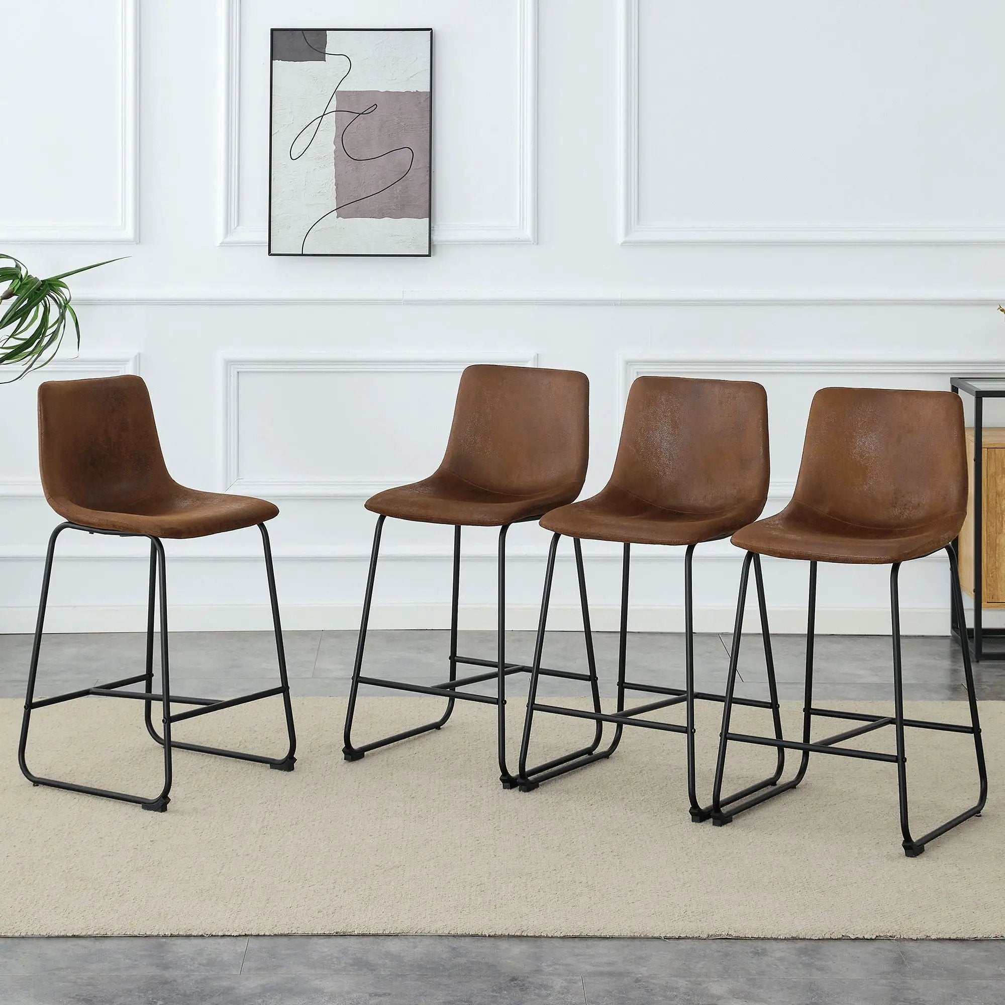Retro Bar Chairs, Comfortable Stools (Set of 2) by HouseOfZazla