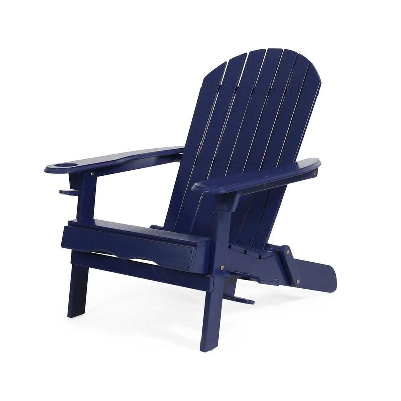 Zenithia Outdoor Foldable Adirondack Chair With 2 Cup Holders by HouseOfZazla