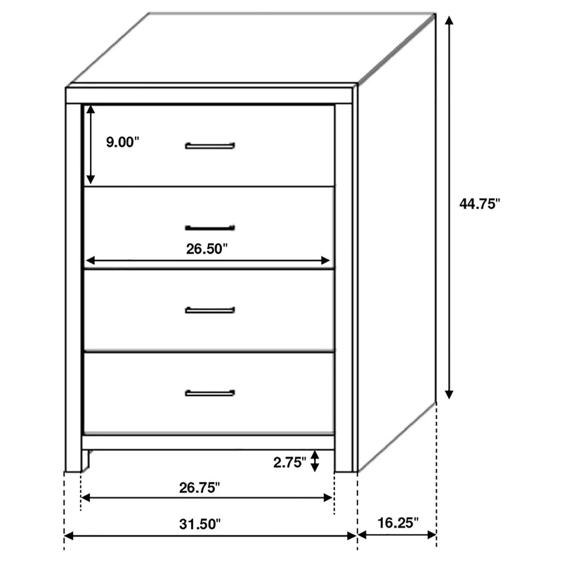 Geary - 4 Drawer Chest by HouseOfZazla