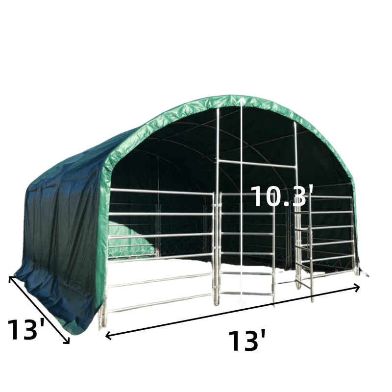 13' x 13' Livestock Corral Shelter with front door by Chery Industrial