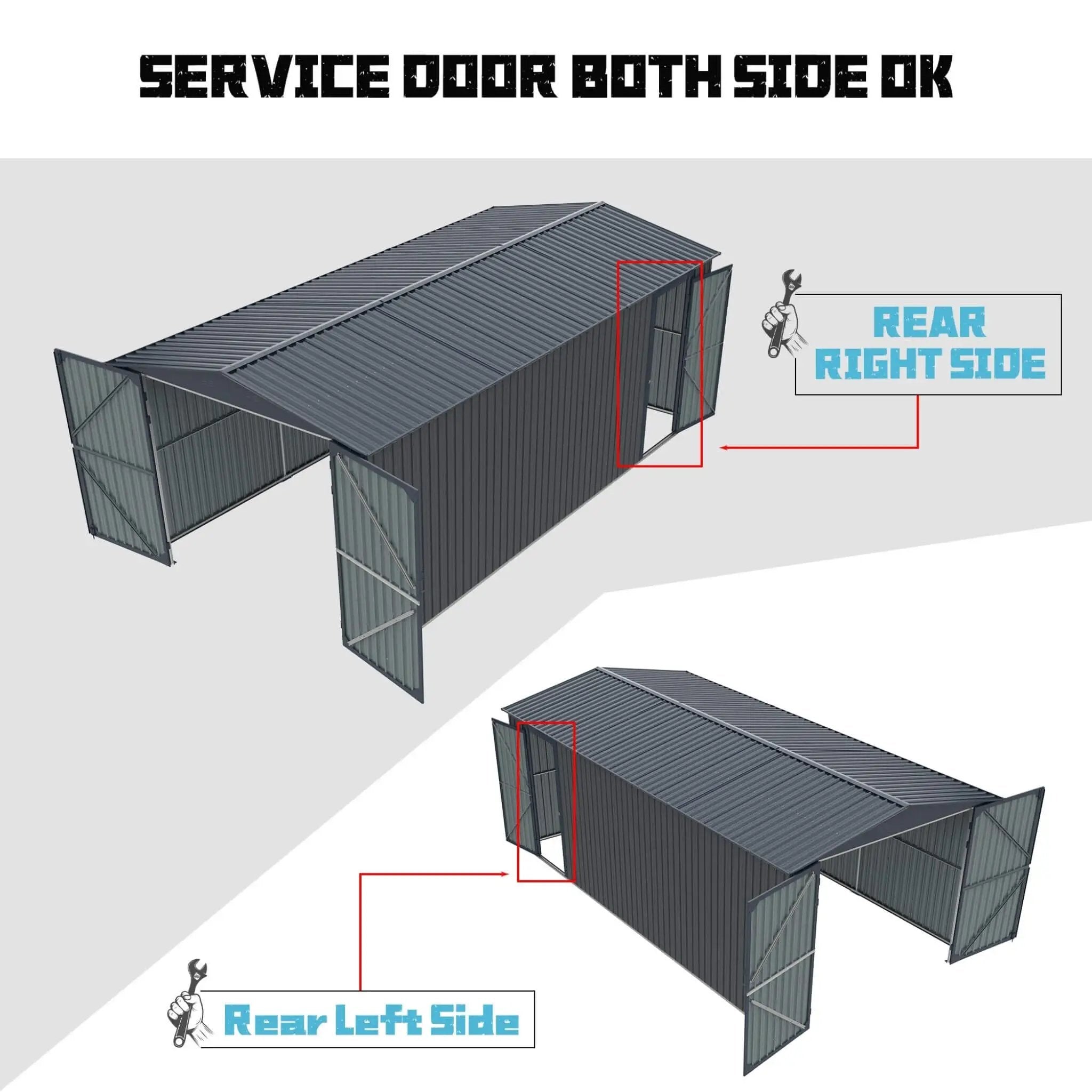 [13X20FT] Alora Extra-Large Premium Weather-Resistant Outdoor Multi-Purpose Utility Storage Shed (SAK84920) by SAKSBY WHOLESALE