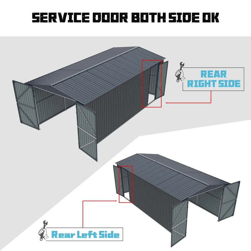 [13X20FT] Alora Extra-Large Premium Weather-Resistant Outdoor Multi-Purpose Utility Storage Shed (SAK84920) by SAKSBY WHOLESALE
