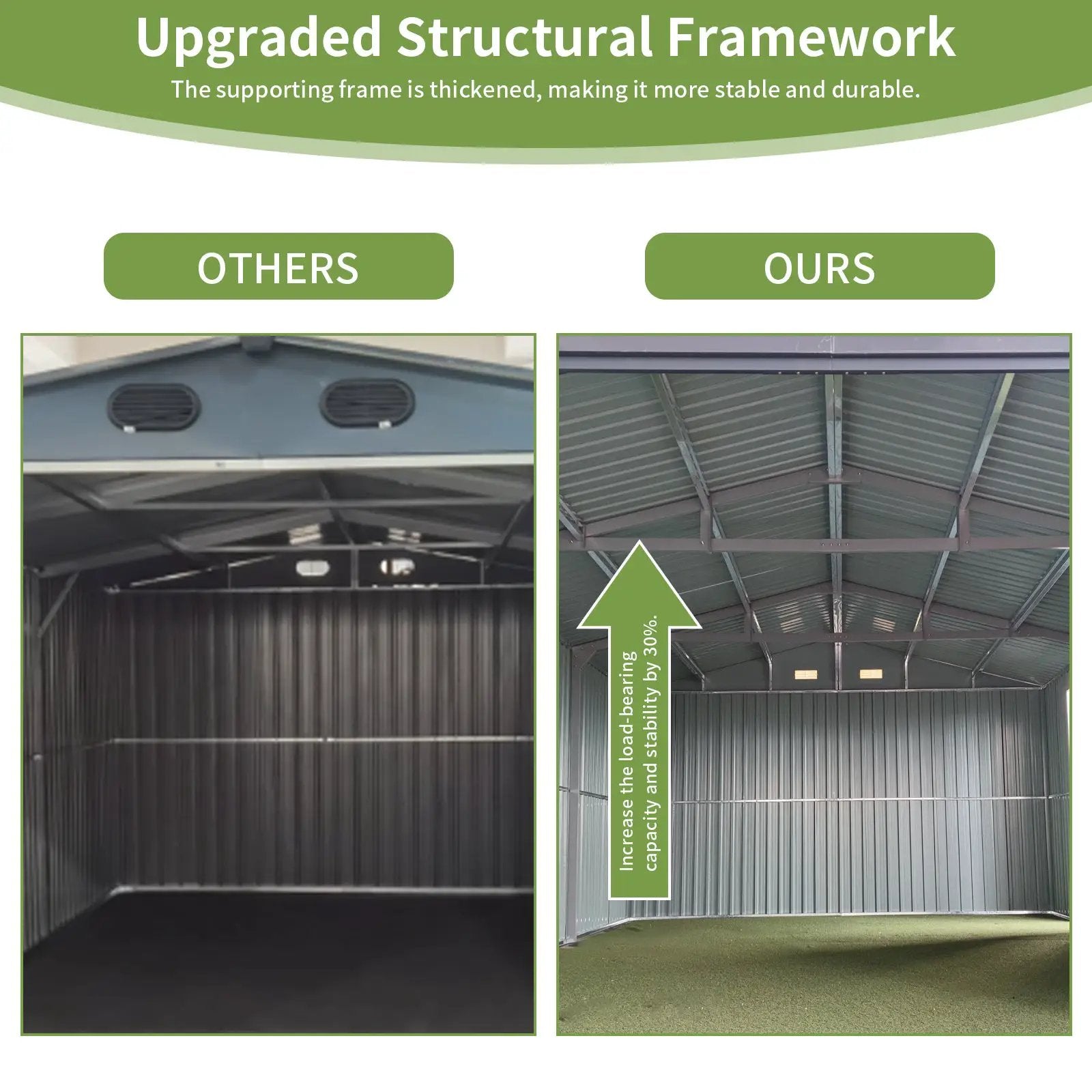 [13x20FT] Alora Large Heavy-Duty Outdoor Metal Storage Shed With Double Doors (SAK65331) by SAKSBY WHOLESALE