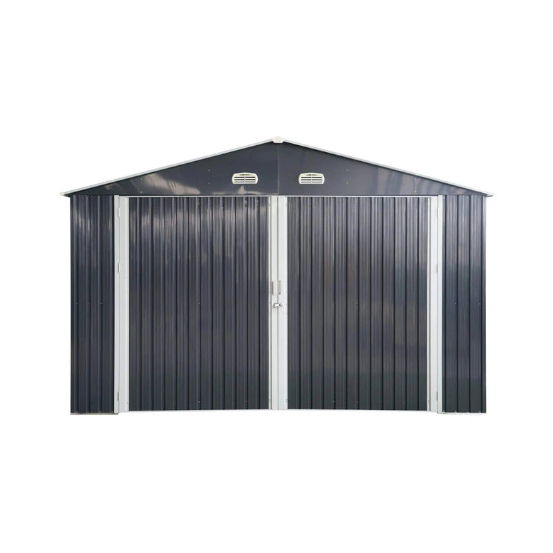 [13x20FT] Alora Large Heavy-Duty Outdoor Metal Storage Shed With Double Doors (SAK65331) by SAKSBY WHOLESALE