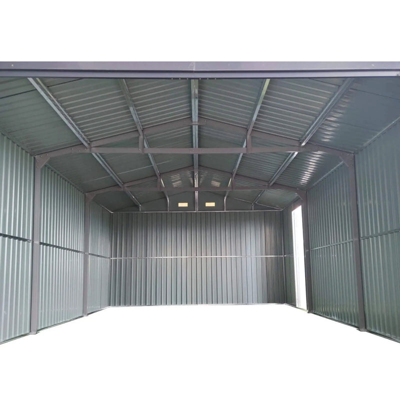 [13x20FT] Alora Large Heavy-Duty Outdoor Metal Storage Shed With Double Doors (SAK65331) by SAKSBY WHOLESALE