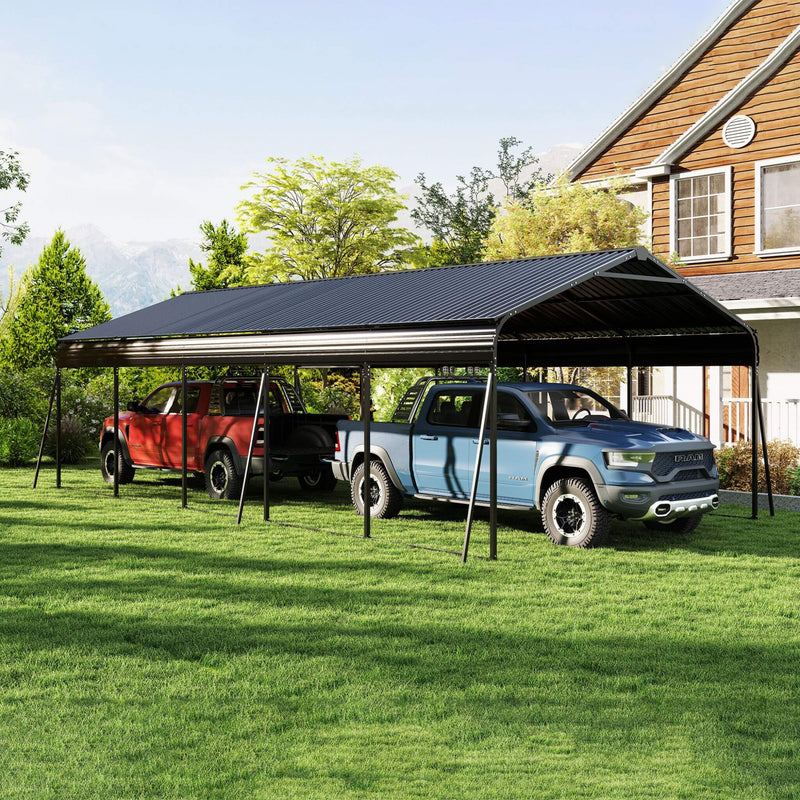 [13X26FT] Alora Heavy-Duty Weather-Resistant Outdoor Carport With Protective Film (SAK82451) by SAKSBY WHOLESALE