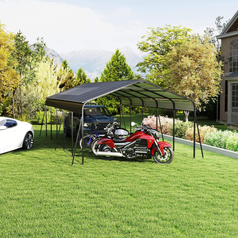[13X26FT] Alora Heavy-Duty Weather-Resistant Outdoor Carport With Protective Film (SAK82451) by SAKSBY WHOLESALE