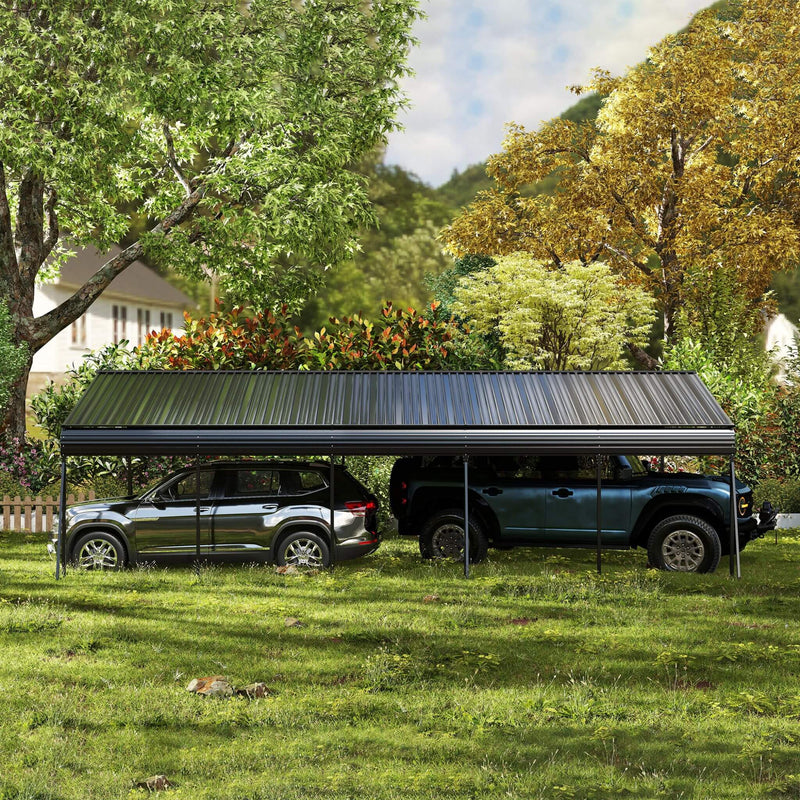 [13X26FT] Alora Heavy-Duty Weather-Resistant Outdoor Carport With Protective Film (SAK82451) by SAKSBY WHOLESALE