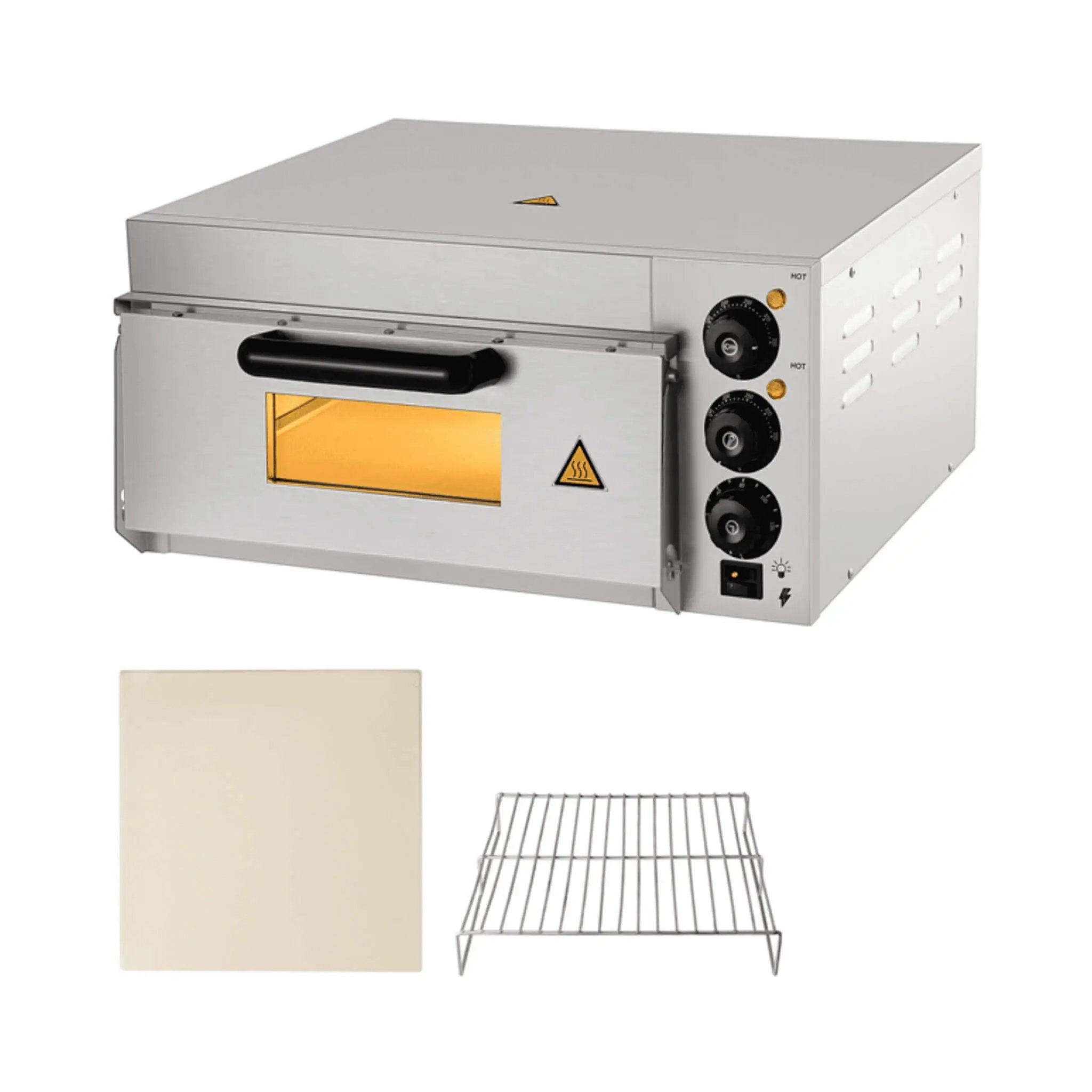 14-Inch Electric Single Deck Countertop Commercial Pizza Oven (SAK92582) by SAKSBY WHOLESALE