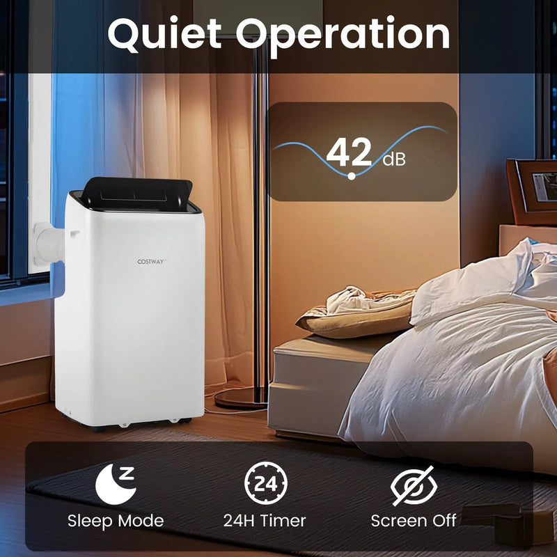 14000 BTU Inverter Portable Air Conditioner 3 in 1 Wifi Enabled AC Unit-White by DirectDeals