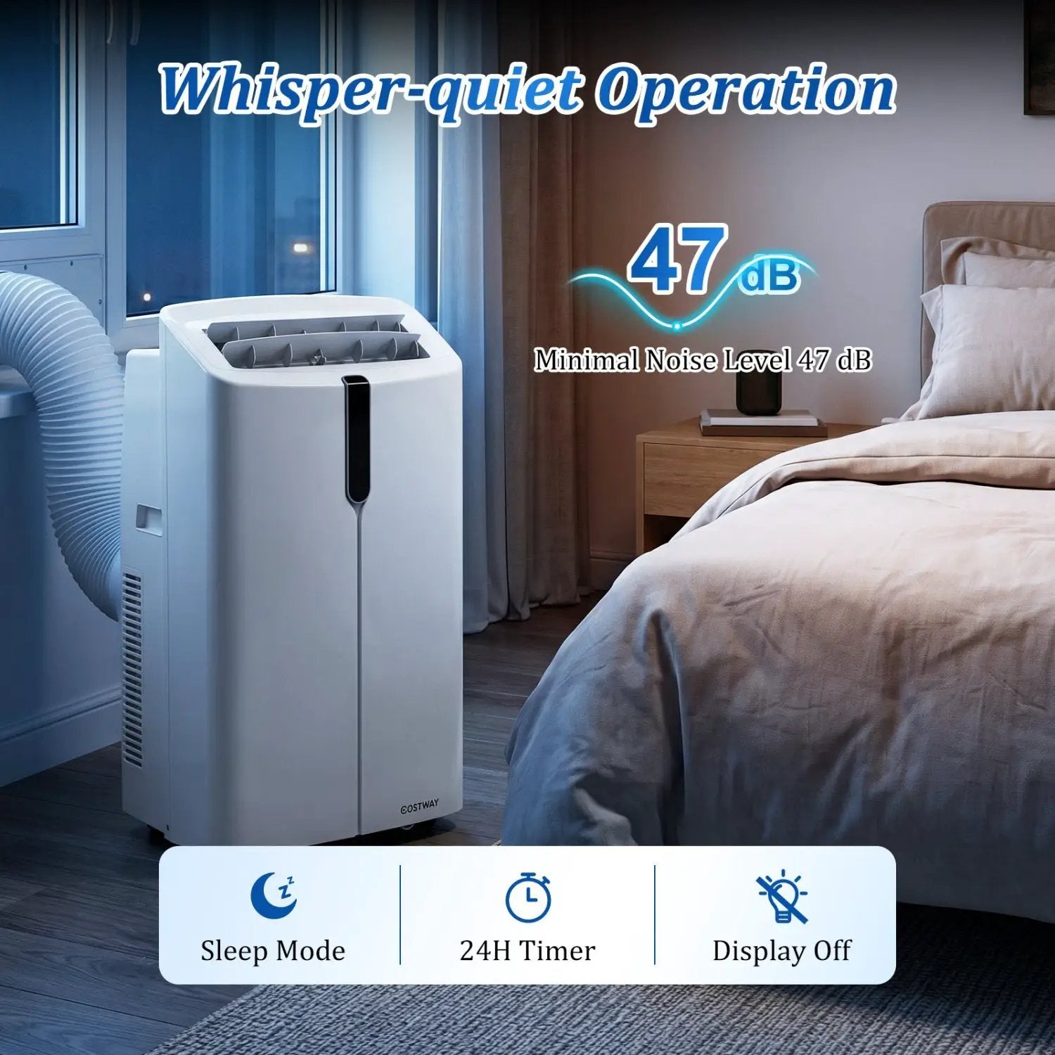14000 BTU Smart Portable Air Conditioner with App & Voice Control by DirectDeals