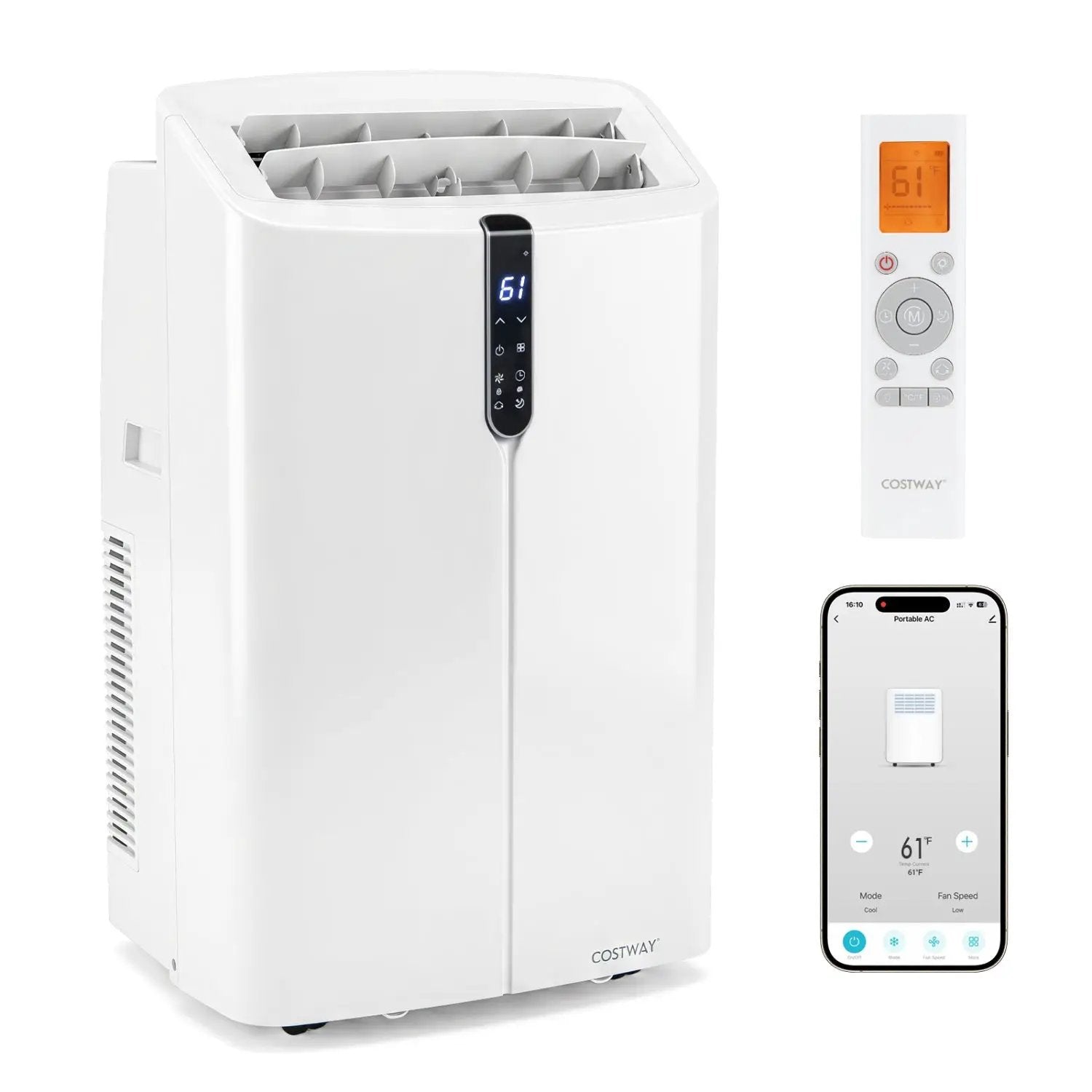 14000 BTU Smart Portable Air Conditioner with App & Voice Control by DirectDeals