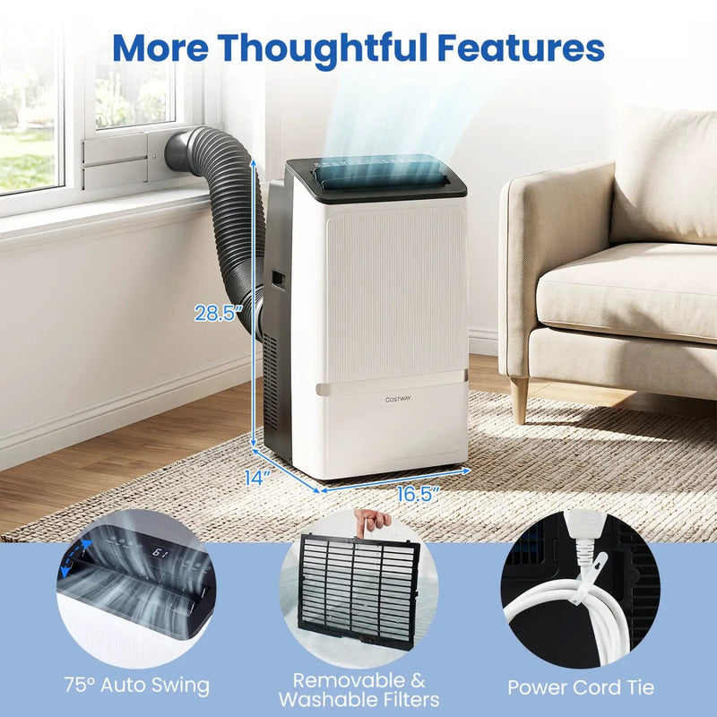 14000 BTU Portable Air Conditioner with WiFi & Dehumidifier by DirectDeals