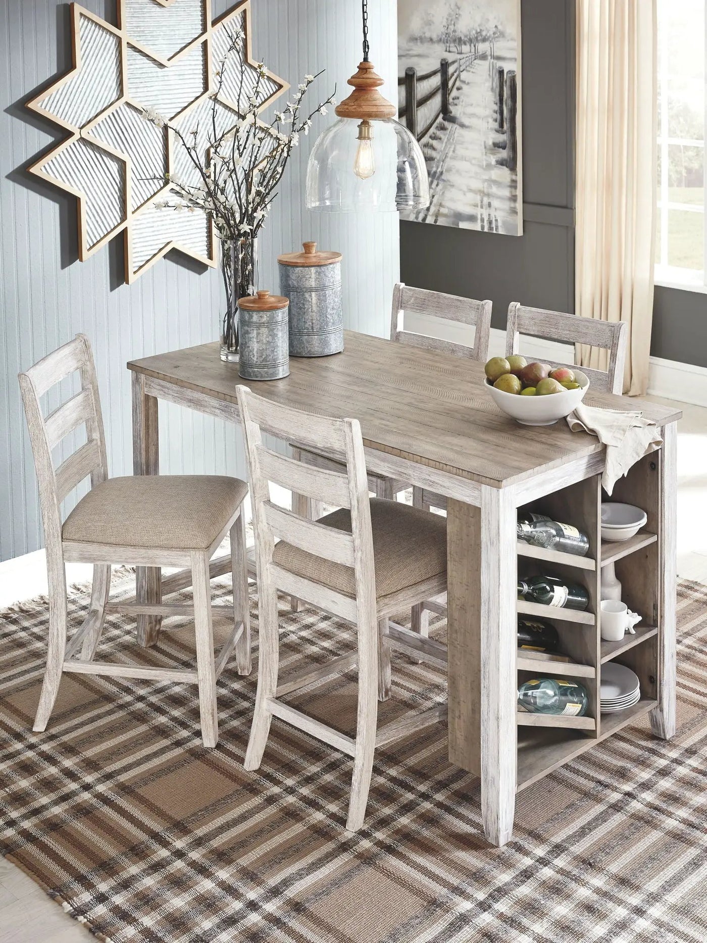 Skempton - Rectangular Counter Table With Storage Set by Unique Piece Furniture