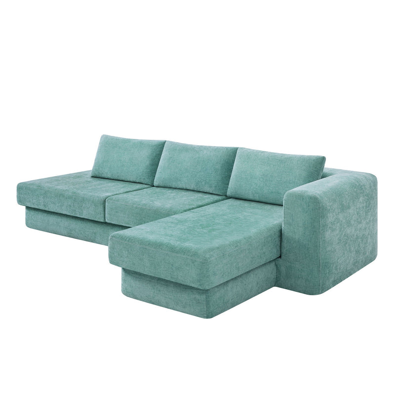 L-Shaped Modular Sofa With Double Layer Cushion by HouseOfZazla