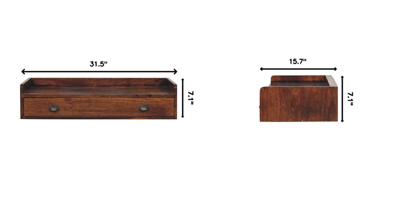 Belmont - Wall Mounted Console Shelf - Chestnut by HouseOfZazla