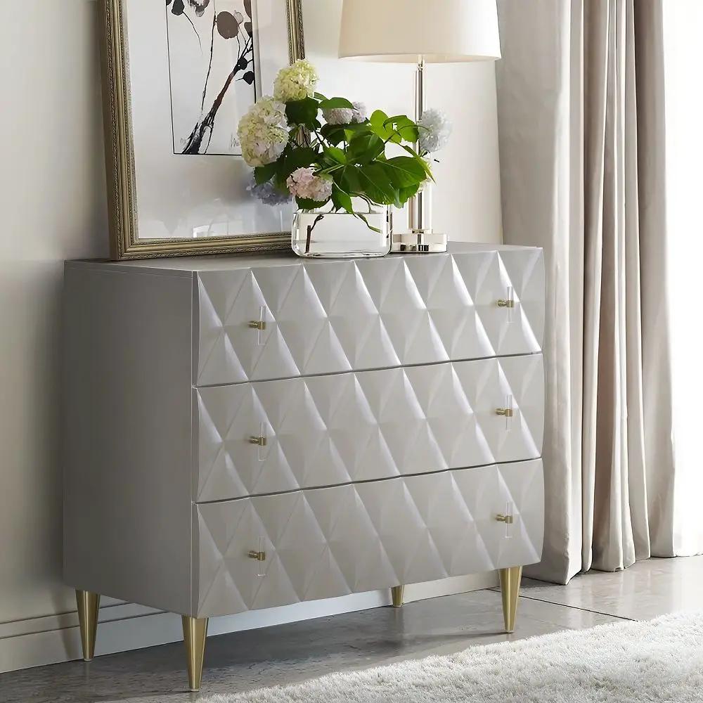Anson - Console Cabinet - Metallic Silver & Champagne by Unique Piece Furniture