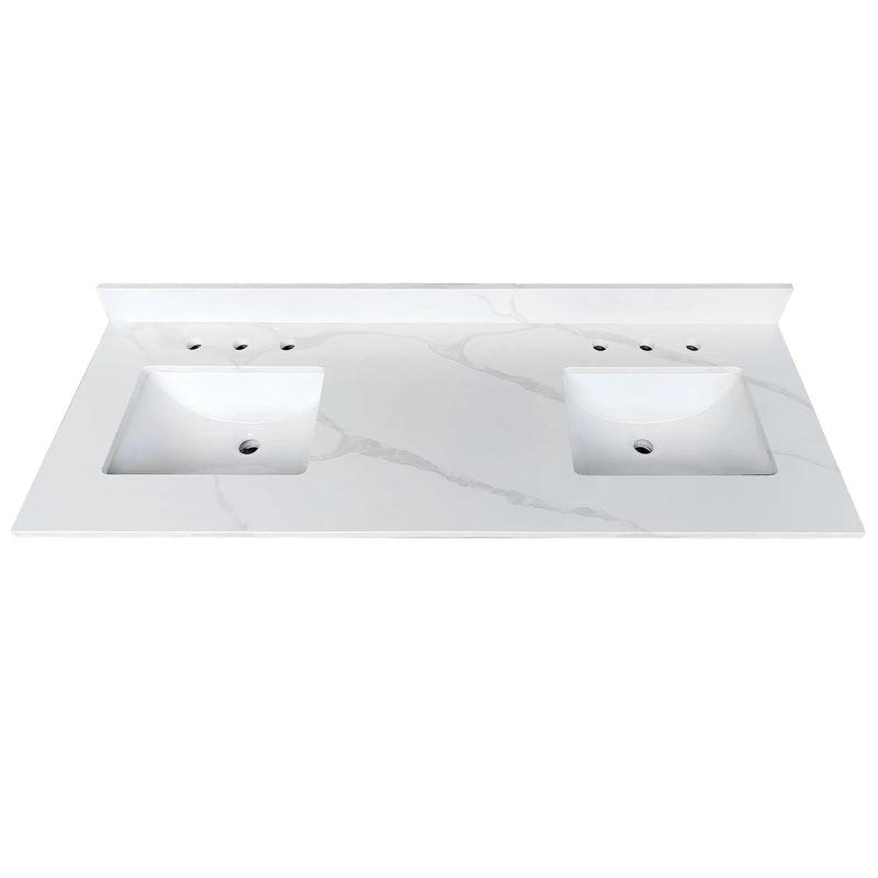 61-Inch Quartz Double Bathroom Vanity Top by HouseOfZazla
