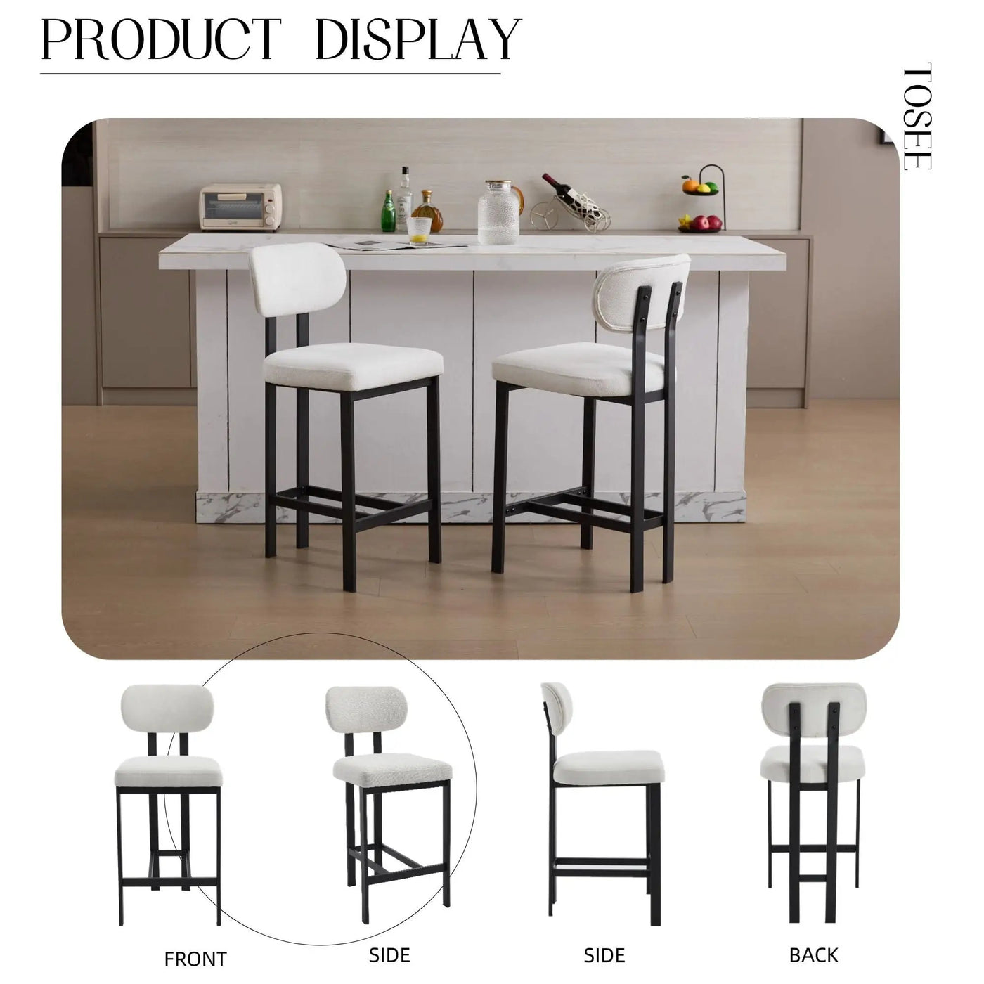 Modern Counter Height Stools (Set of 2) by Unique Piece Furniture