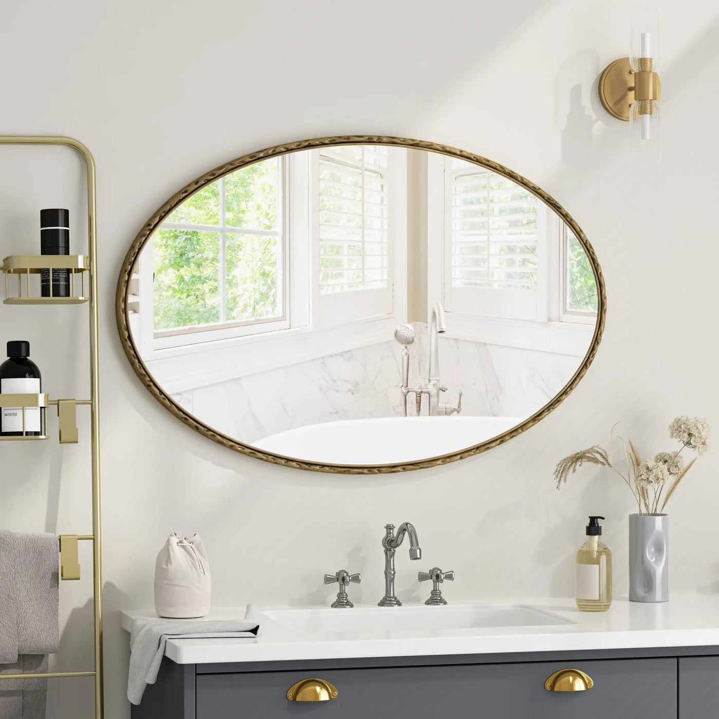 Art Oval Retro Mirror, Wall Hanging by Unique Piece Furniture