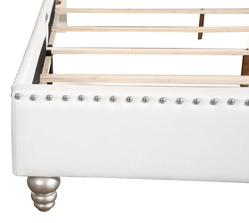 Elegant Transitional Upholstered Bed by HouseOfZazla