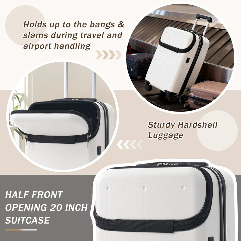 5 Piece Hardside Luggage Set with USB Port by HouseOfZazla