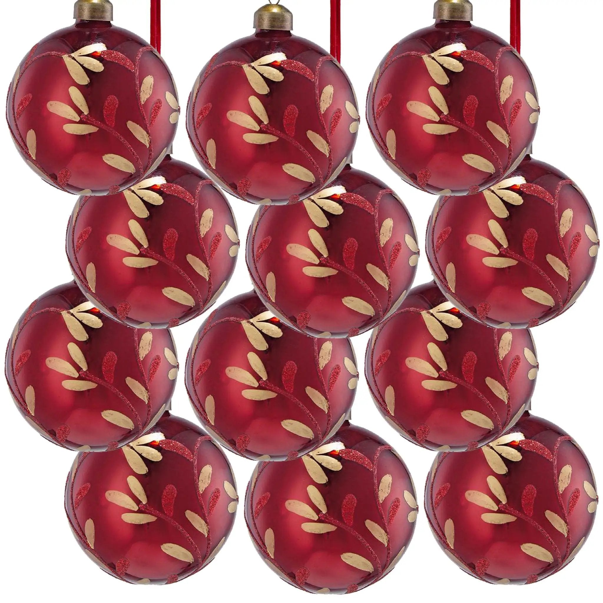 Christmas Ball Glass Decorative Hanging Ball Christmas Tree Ornaments, For Holiday Party Decorations by Unique Piece Furniture