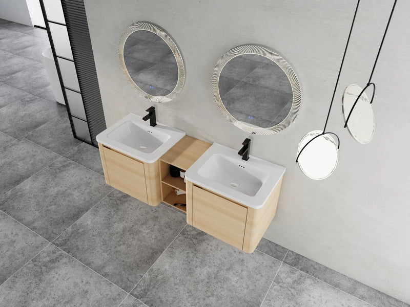 60'' Wall-Mounted Bathroom Vanity with Storage by HouseOfZazla