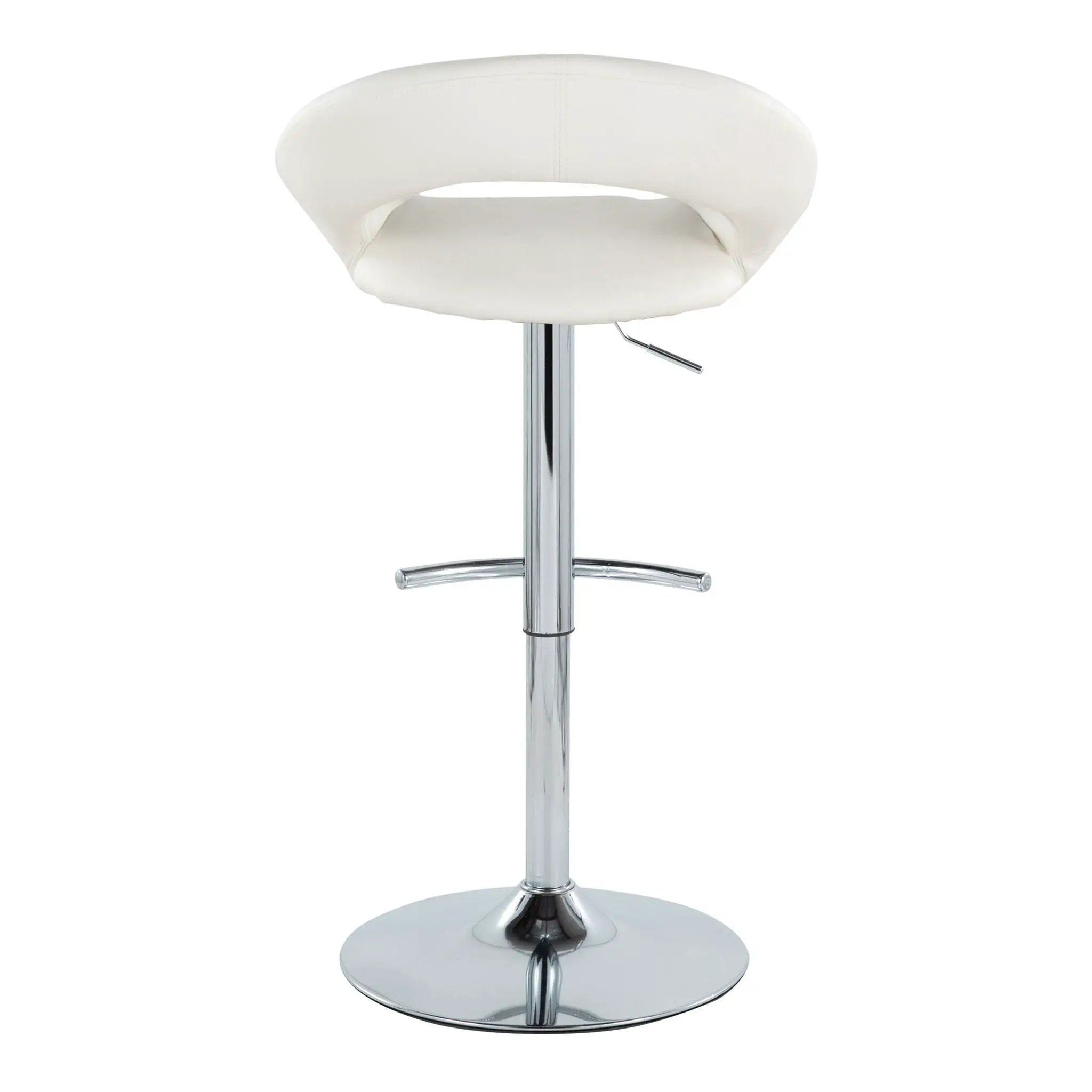 Posh - Contemporary Adjustable Barstool With Swivel With Rounded T Footrest (Set of 2) by Unique Piece Furniture