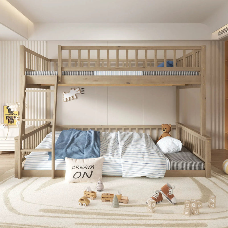 Bunk Bed With Ladder And Guardrails by Unique Piece Furniture