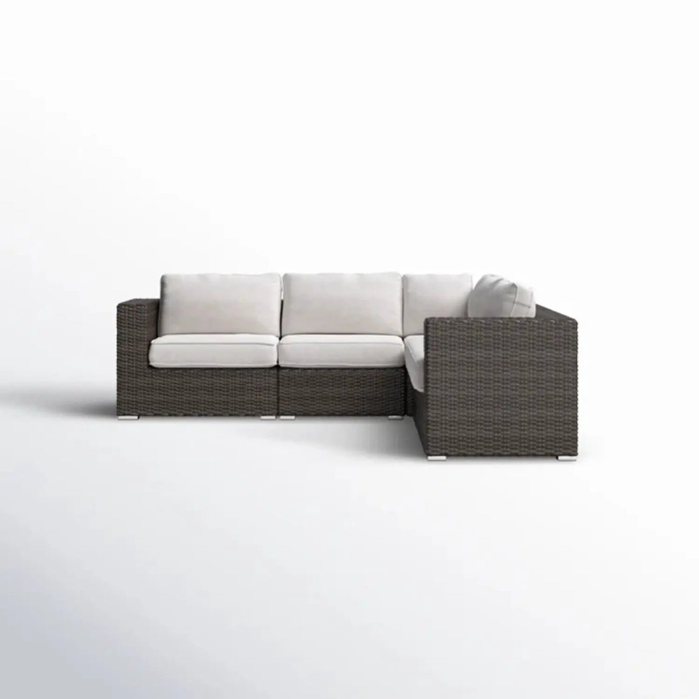Luxurious Wicker Patio Sectional With Weather Resistant Sunbrella Cushions by HouseOfZazla