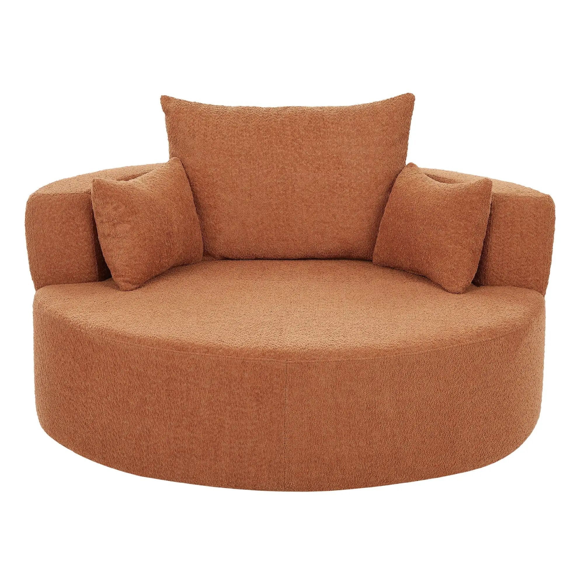 360° Swivel Accent Barrel Chair With 3 Removable Pillows For Living Room by HouseOfZazla