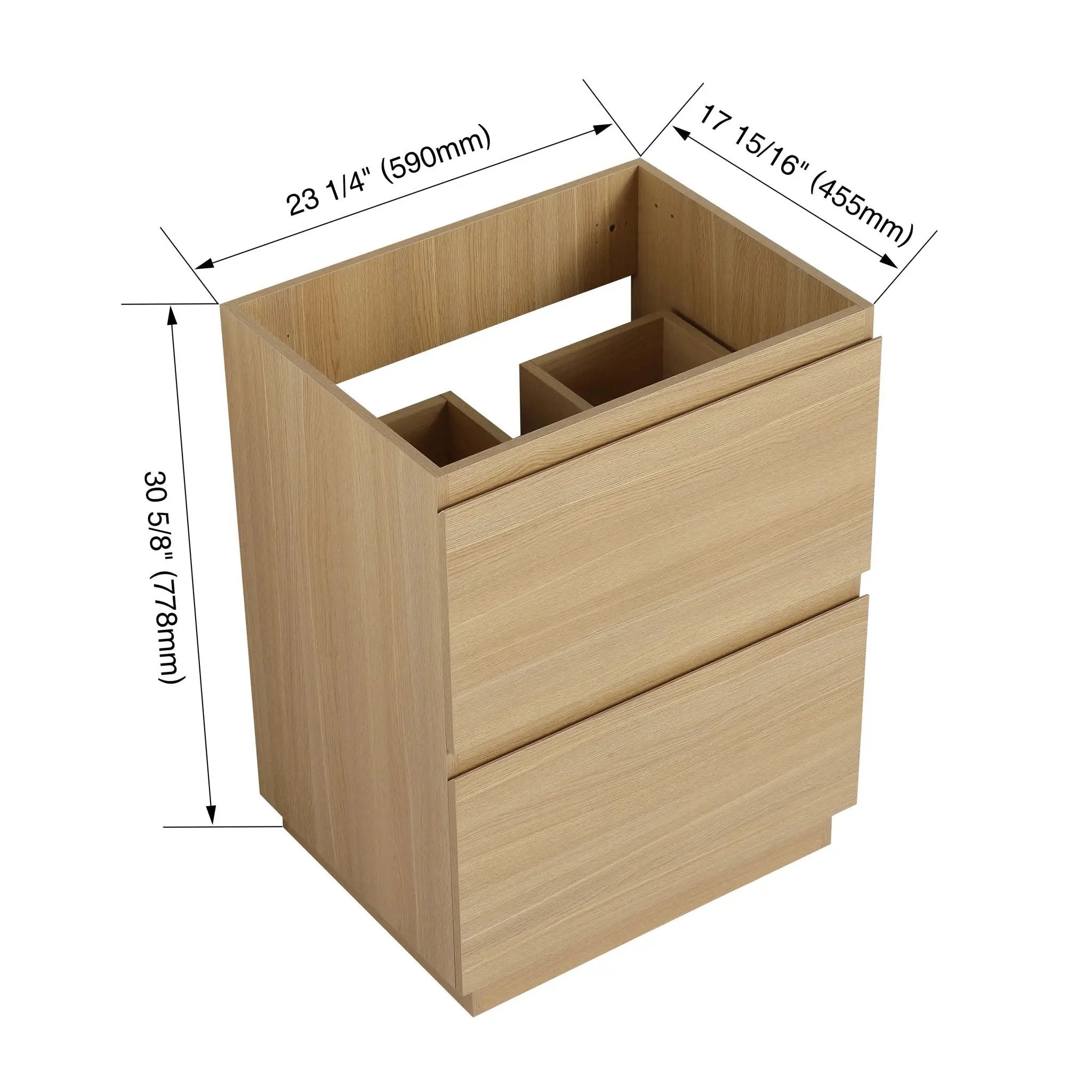 Modern Freestanding Bathroom Vanity Cabinet With Double Drawer by Unique Piece Furniture