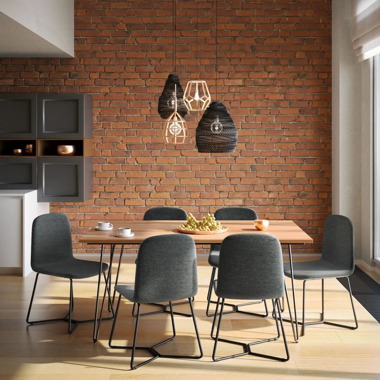 Wilcox - Dining Chair (Set of 2) - Charcoal Gray by Unique Piece Furniture