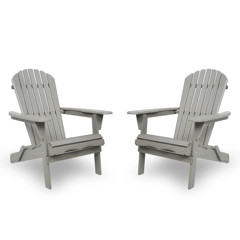 Lounge Patio Chair For Garden Outdoor Wooden Folding Adirondack Chair (Set of 2) Solid Cedar Wood Lounge Patio Chair For Garden by HouseOfZazla