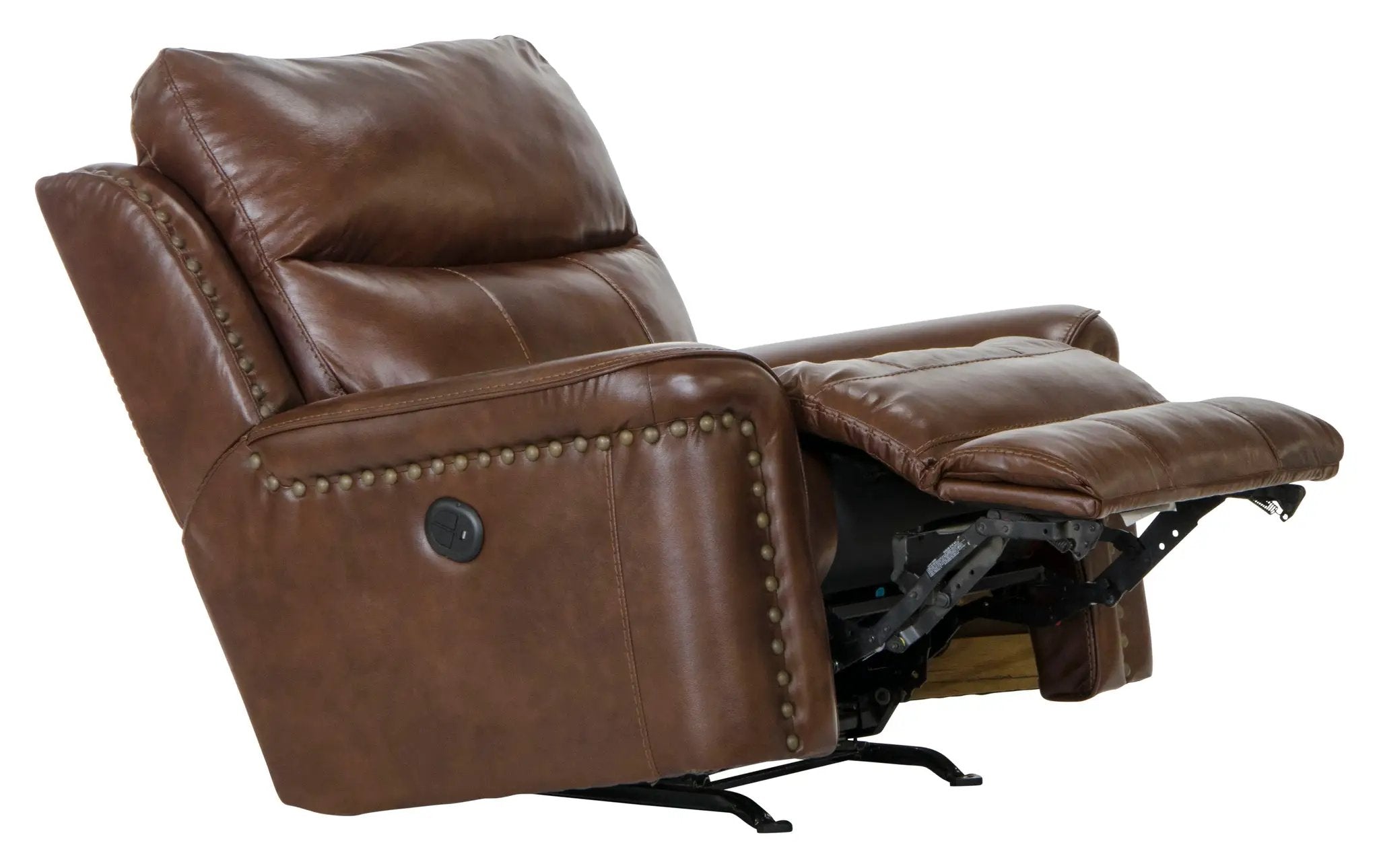 Ceretti - Power Wall Hugger Recliner - Brown Top Grain Italian Leather Match by Unique Piece Furniture