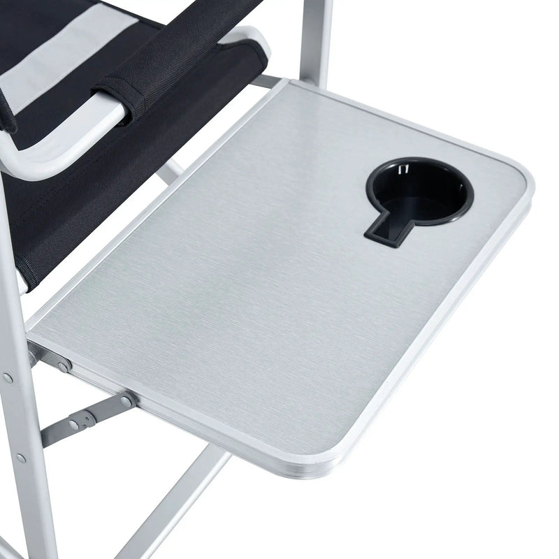 Padded Folding Outdoor Chair With Side Table And Storage Pockets, Lightweight Oversized Directors Chair For Indoor, Outdoor Camping, Picnics And Fishing by HouseOfZazla